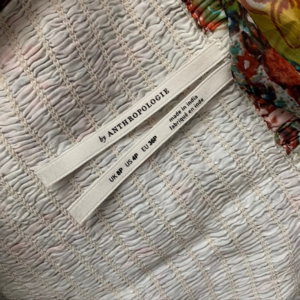 Anthropologie Floral Bohemian Boho Maxi Dress 4P - Picture 7 of 7